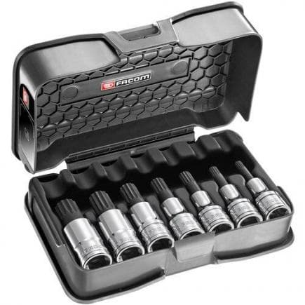 FACOM SV.J7APB - Assortiment de douilles pour tournevis 1/2'' courtes XZN® (7 pièces)