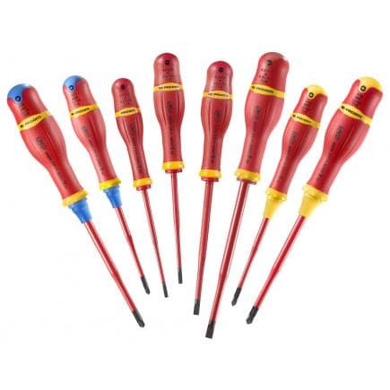 FACOM ATB.J8TVE - Jeu de 8 tournevis fins PROTWIST® BORNEO® pour empreintes mixtes