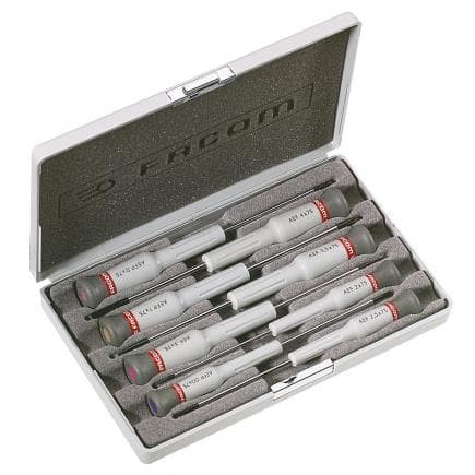 FACOM AEF.J3 - Assortiment de 8 tournevis Micro-Tech® à fente - Phillips®