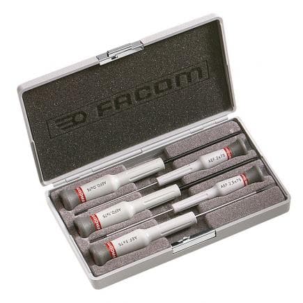 FACOM AEF.J5 - Assortiment de 5 tournevis Micro-Tech® à fente - Pozidriv®