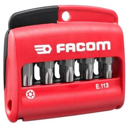 FACOM E.113PB - Jeu de 10 embouts Résistorx® 1/4'' avec porte-embouts 25 mm