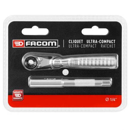 FACOM R.PEPB - Cliquet compact pour embouts hexagonaux 1/4'' avec barre d'extension