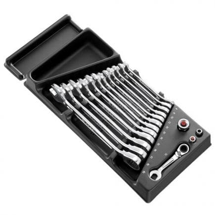 FACOM MOD.467BJ13PB - Jeu de clés mixtes à cliquet métriques en plateau thermoformé (14 pièces)