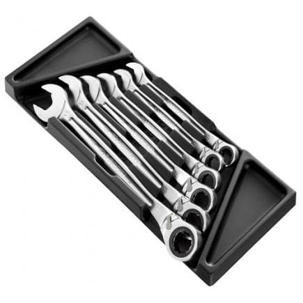 FACOM MOD.467BXLPB - Jeu de clés mixtes à cliquet métriques en plateau thermoformé (6 pièces)