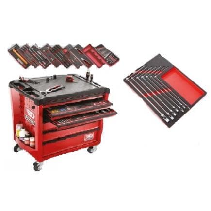 FACOM CM.ROLLAUTO-IT - Chariot ROLL 6 tiroirs, 3 modules par tiroir avec assortiment de réparation auto (128 pièces)