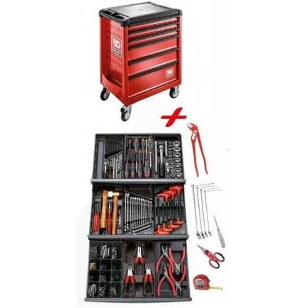 FACOM ROLL.6CMIT - Chariot à outils avec 6 tiroirs et assortiment (117 pièces)
