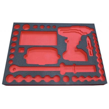 FACOM PM.ROUE - Plateau en mousse pour set de roulettes MODM.ROUE (vide)