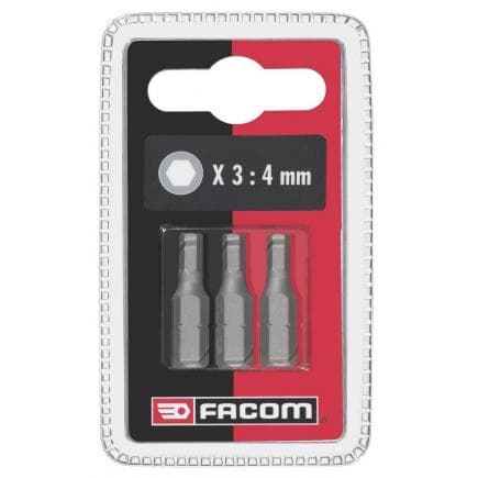 FACOM EH1.J3 - Jeu de 3 embouts standard série 1 pour vis six pans creux métriques