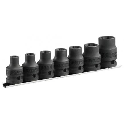 FACOM NSTX.J7 - Jeu de 7 douilles Impact Torx® 1/2'' sur support