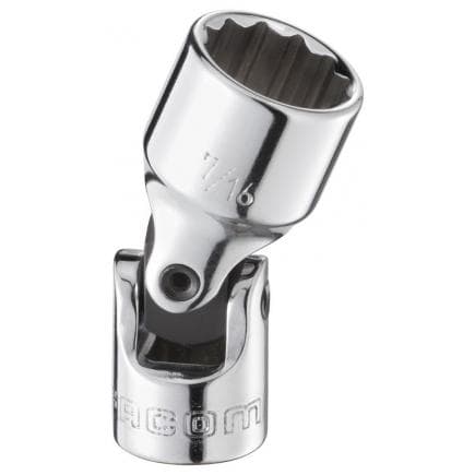 FACOM R.3/8F - Douilles 1/4'' articulées, 12 pans, en pouces
