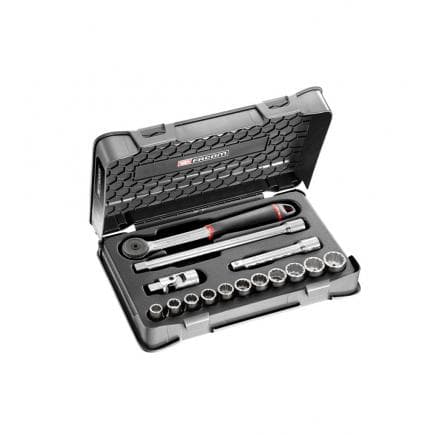 FACOM S.161-1P12U - Jeu de douilles 1/2'' en pouces, 12 pans (15 pcs.)