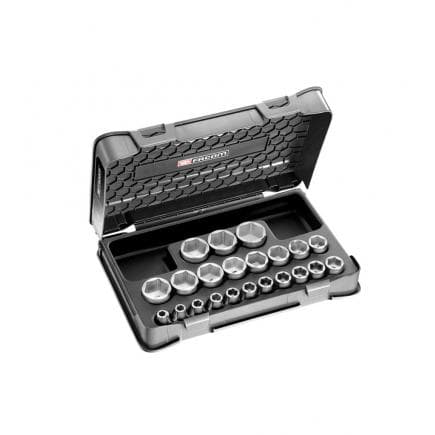 FACOM S.401B - Jeu de douilles 1/2'' métriques, 6 pans (22 pcs.)