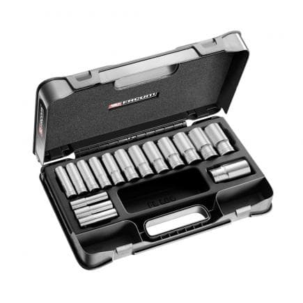 FACOM S.404AE - Jeu de douilles 1/2'' longues métriques 12 pans (16 pcs.)