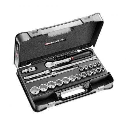FACOM SL.161-2P6U - Jeu de douilles 1/2'', 6 pans, métriques (22 pcs.)