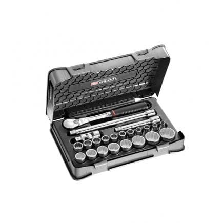 FACOM SL.161-3P12 - Jeu de douilles 1/2'' métriques, 12 pans (23 pcs.)