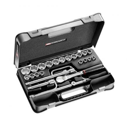FACOM SL.161-3P12U - Jeu de douilles 1/2'', 12 pans, en pouces (25 pcs.)