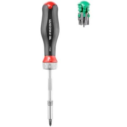 FACOM ATCL.1PB - Tournevis porte-embouts à cliquet Protwist avec 15 embouts