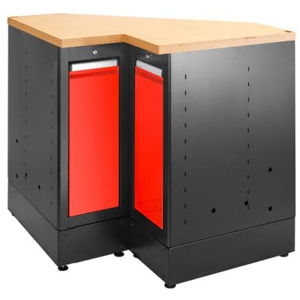 FACOM JLS3-MBSCSW - Élément bas d'angle avec plan de travail en bois, rouge