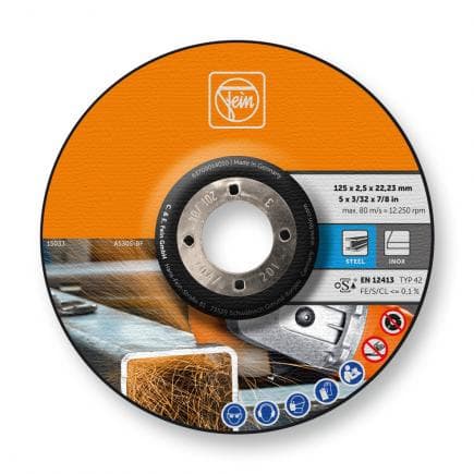 FEIN 63709014010 - Meule à ébarber à moyeu déporté ø 125mm (25 pcs.)