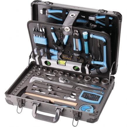 FERVI 0105T - Mallette à roulettes avec outils et accessoires (162 pcs.)
