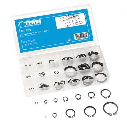 FERVI 0179 - Assortiment d'anneaux élastiques (100 pcs.)