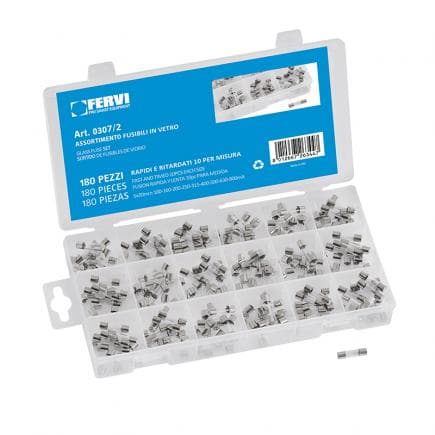 FERVI 0307/2 - Assortiment de fusibles en verre MA (180 pcs.)