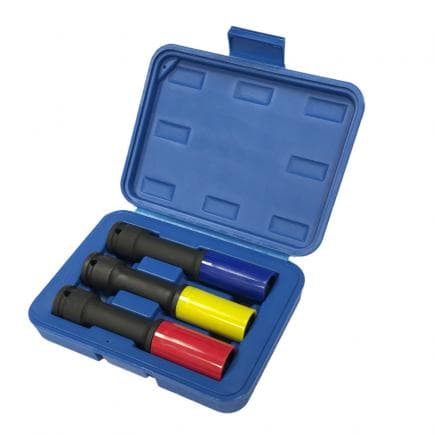 FERVI 0341/3LS - Jeu de douilles longues 6 pans plastifiées (3 pcs.)