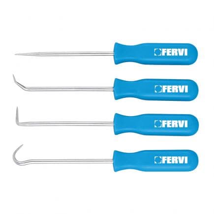 FERVI 0471 - Jeu de crochets pour le retrait du joint torique (4 pcs.)