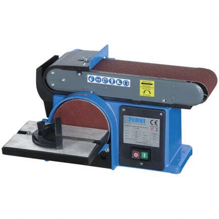 FERVI 0505 - Ponceuse à bande banc inclinable 500 W ø150 mm