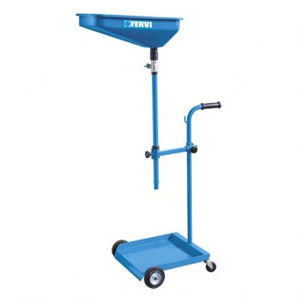 FERVI 0594 - Chariot de récupération d'huile sans réservoir pour utilisation sous le pont