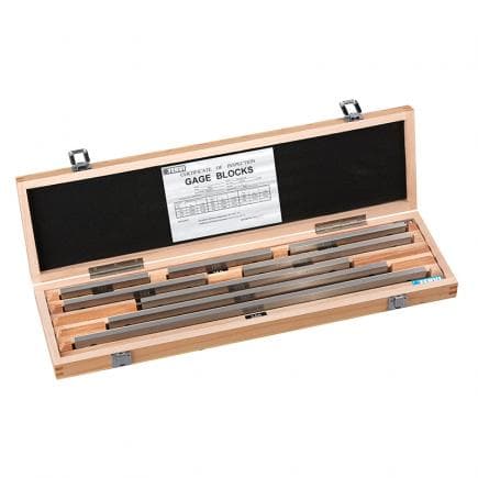 FERVI B008/1 - Jeu de cales parallèles plates en acier rodé grade 1 (8 pcs.)