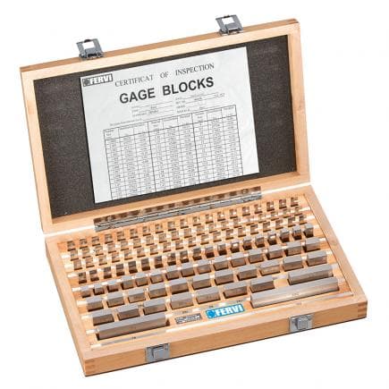 FERVI B112/1 - Jeu de cales parallèles plates en acier rodé avec grade 1 (112 pcs.)