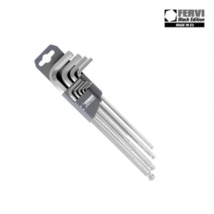 FERVI BE23/S9 - Set of ball end long hexagon wrenches (9 pcs.)