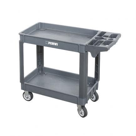 FERVI C065/2 - Chariot avec 2 étagères en polypropylène 1010x440x840 mm