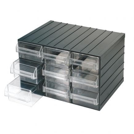 FERVI C080/9 - Commode avec 9 tiroirs extractibles transparents