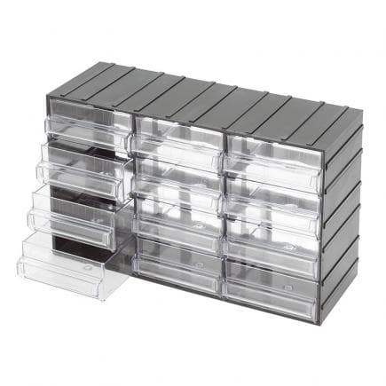 FERVI C085/12 - Commode avec 12 tiroirs extractibles transparents