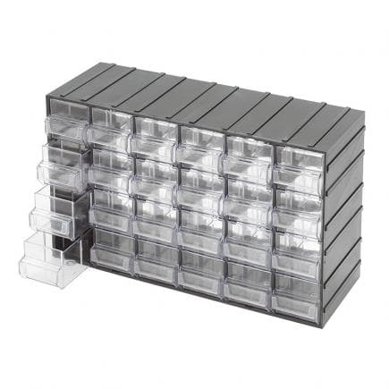 FERVI C085/24 - Commode avec 24 tiroirs extractibles transparents