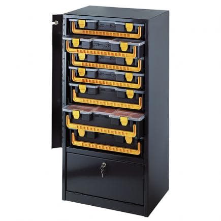 FERVI C700 - Commode en acier avec étuis en plastique