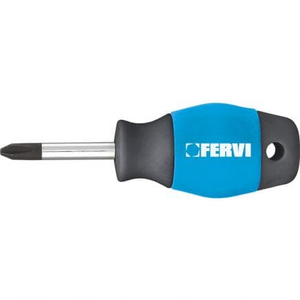 FERVI C882/2038 - Tournevis cruciforme court pouvant être suspendu