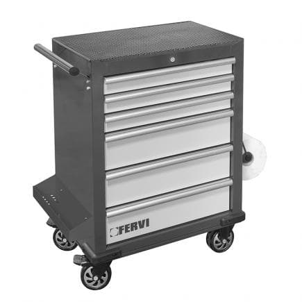 FERVI C960/B6 - Servante à outils 6 tiroirs noir