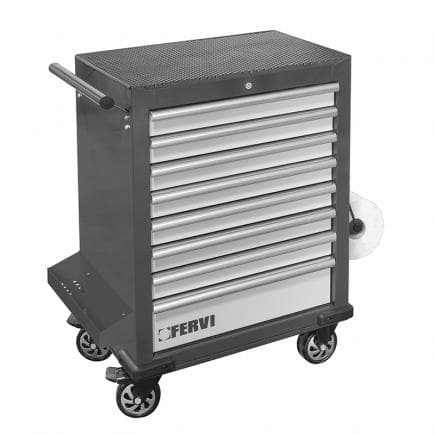 FERVI C960/B8 - Servante à outils 8 tiroirs noir