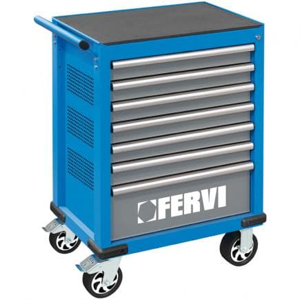 FERVI C960/F7 - Servante à outils 7 tiroirs bleu