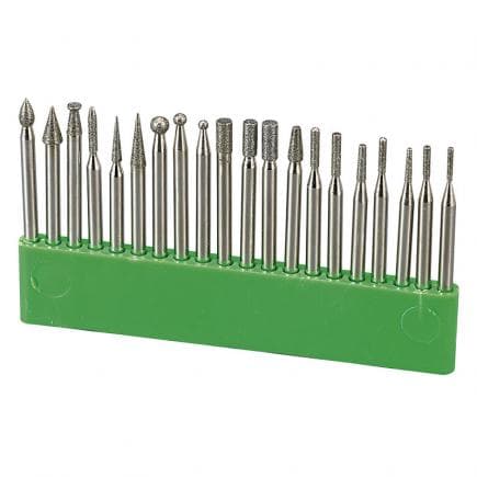 FERVI D020 - Jeu de fraises rotatives diamantées (20 pcs.)