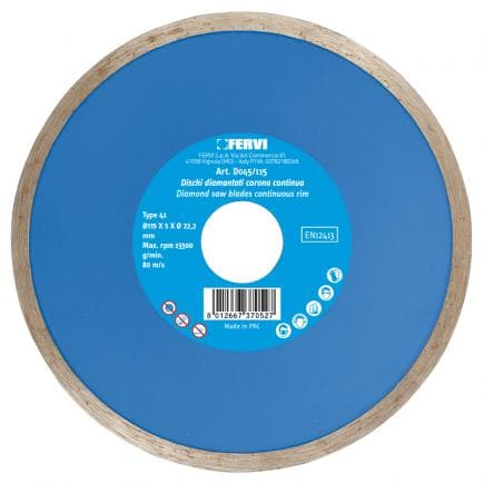 FERVI D045/115 - Disques diamantés à jante continue