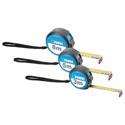 FERVI F683 - Mètre à ruban magnétique avec mécanisme d'Butée en acier
