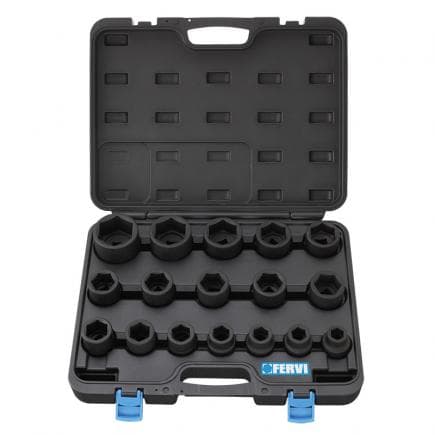 FERVI I217 - Jeu de douilles impact métriques (17 pcs.)