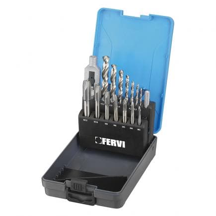 FERVI M015S - Jeu de tarauds et forets (15 pcs.)