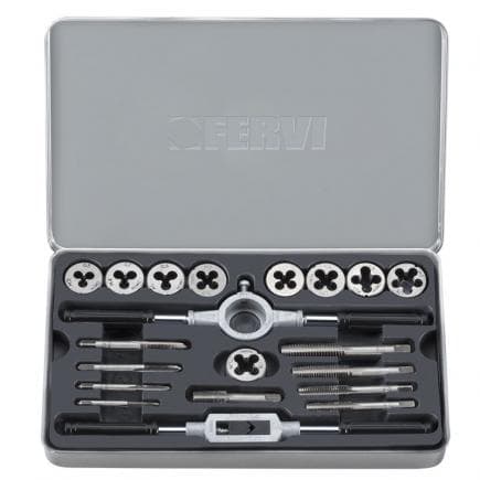 FERVI M020 - Jeu de tarauds et filières (20 pcs.)