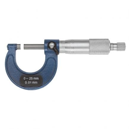 FERVI M033/00/25 - Micromètre centésimal avec contacts en métal dur pour ø6,3 mm extérieur