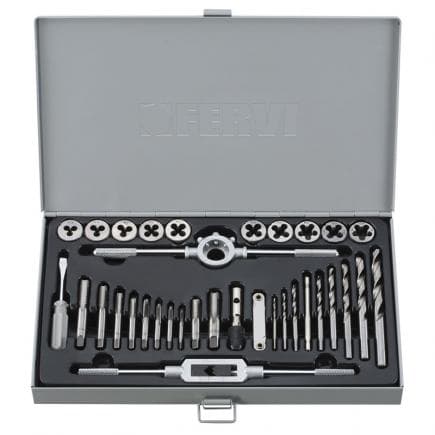 FERVI M036 - Jeu de tarauds et filières (34 pcs.)